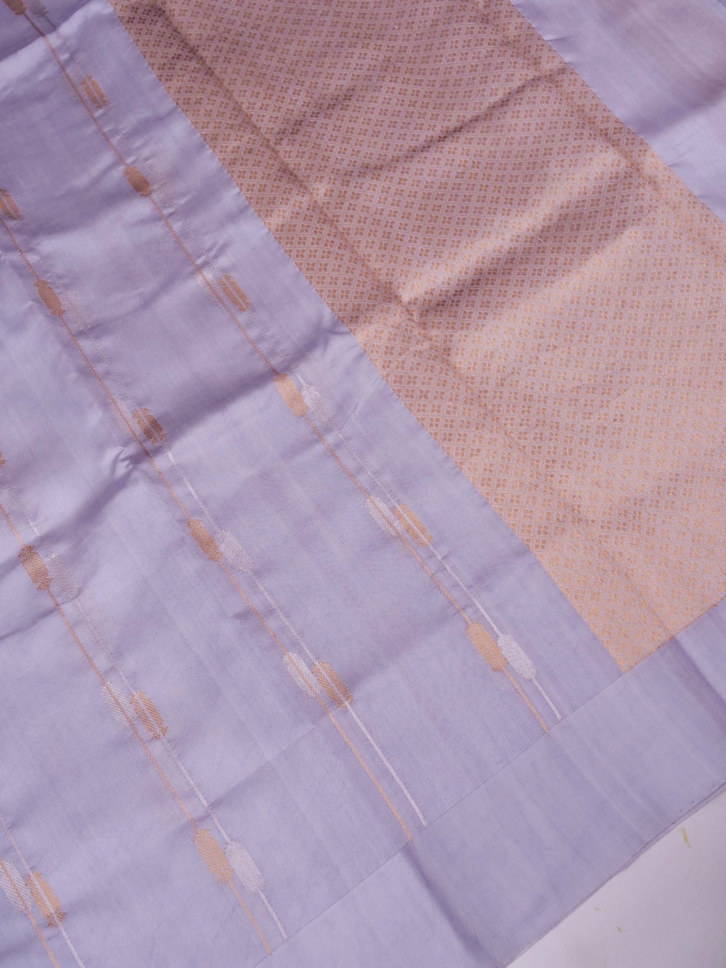 Pure Mango Katan Silk Banarasi Saree with Full Kadhwa Buti