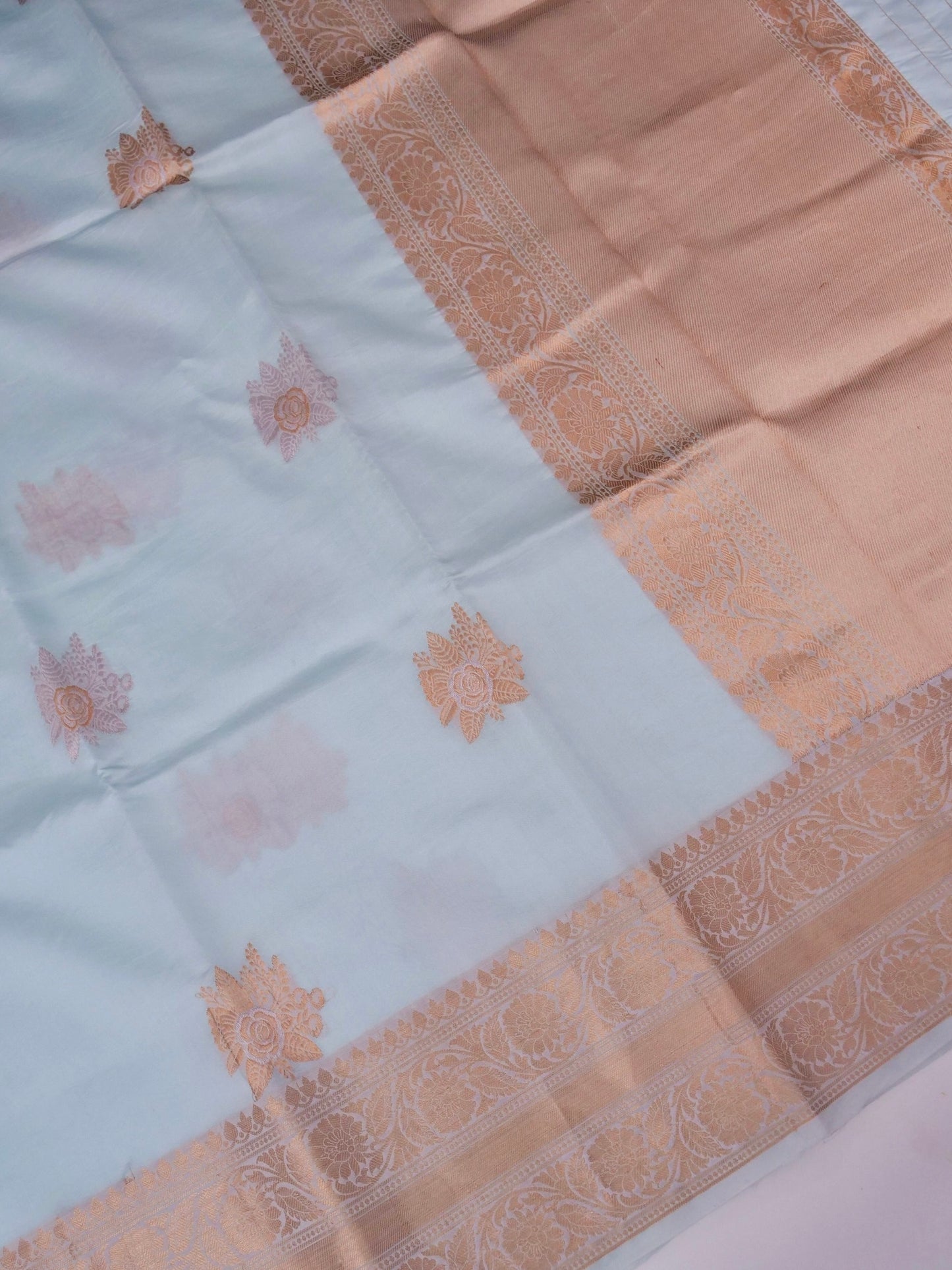 Pure Mango Katan Silk Banarasi Saree in Full Kadhwa Buti
