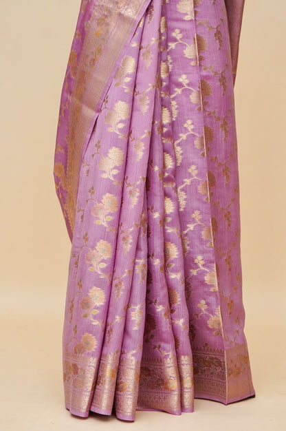 Pure Chinya Silk Banarasi Saree with Intricate Jaal Weaving
