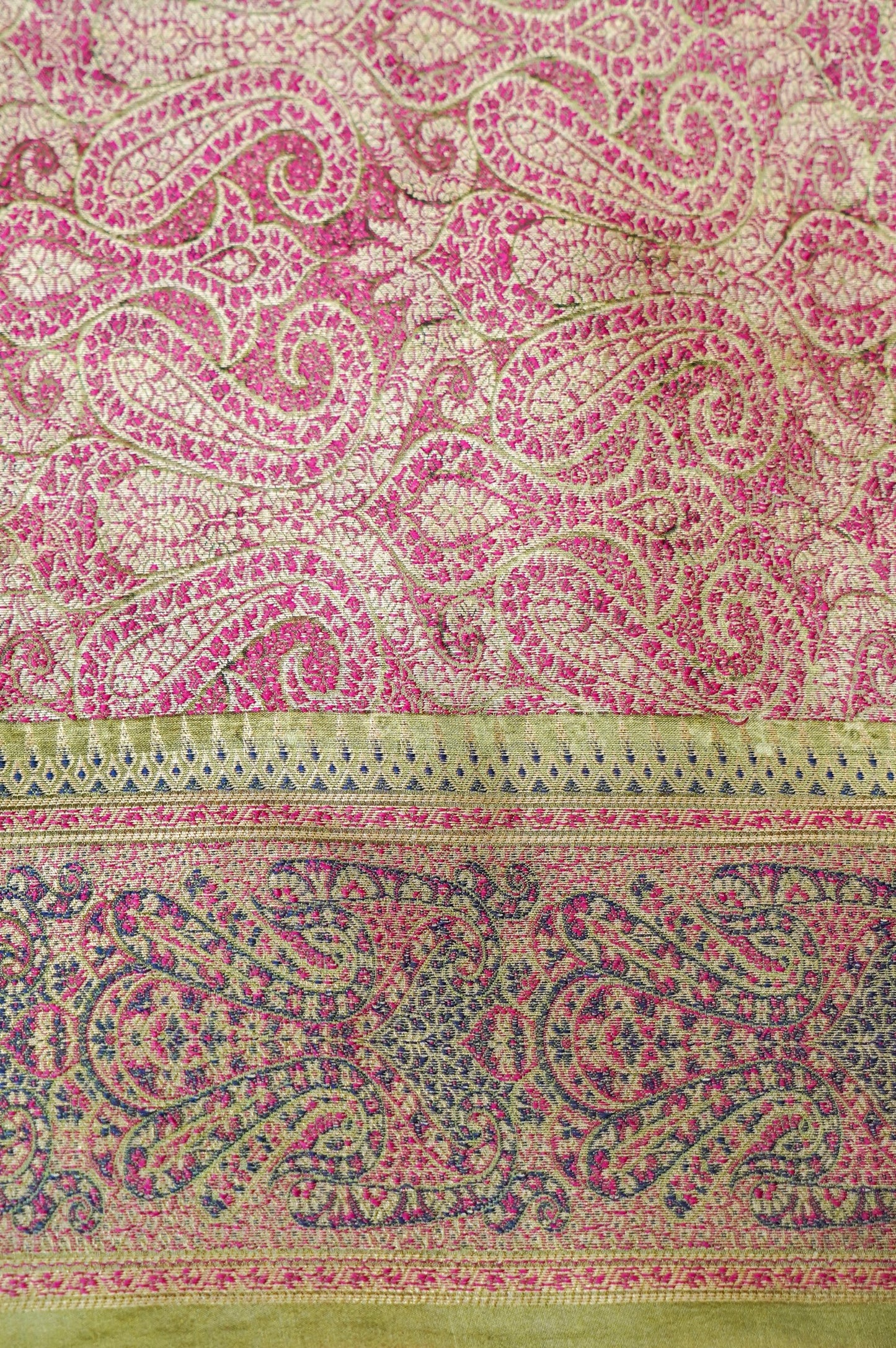 Pure Mango Katan Silk Banarasi Saree with Floral Prints