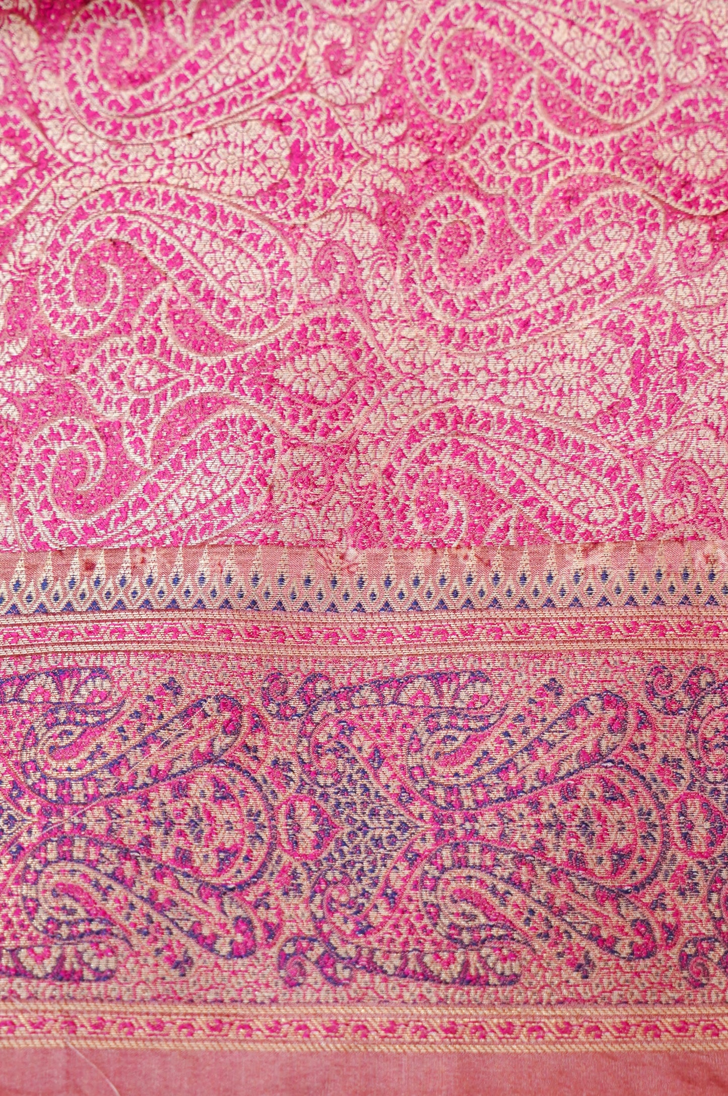 Pure Mango Katan Silk Banarasi Saree with Floral Prints