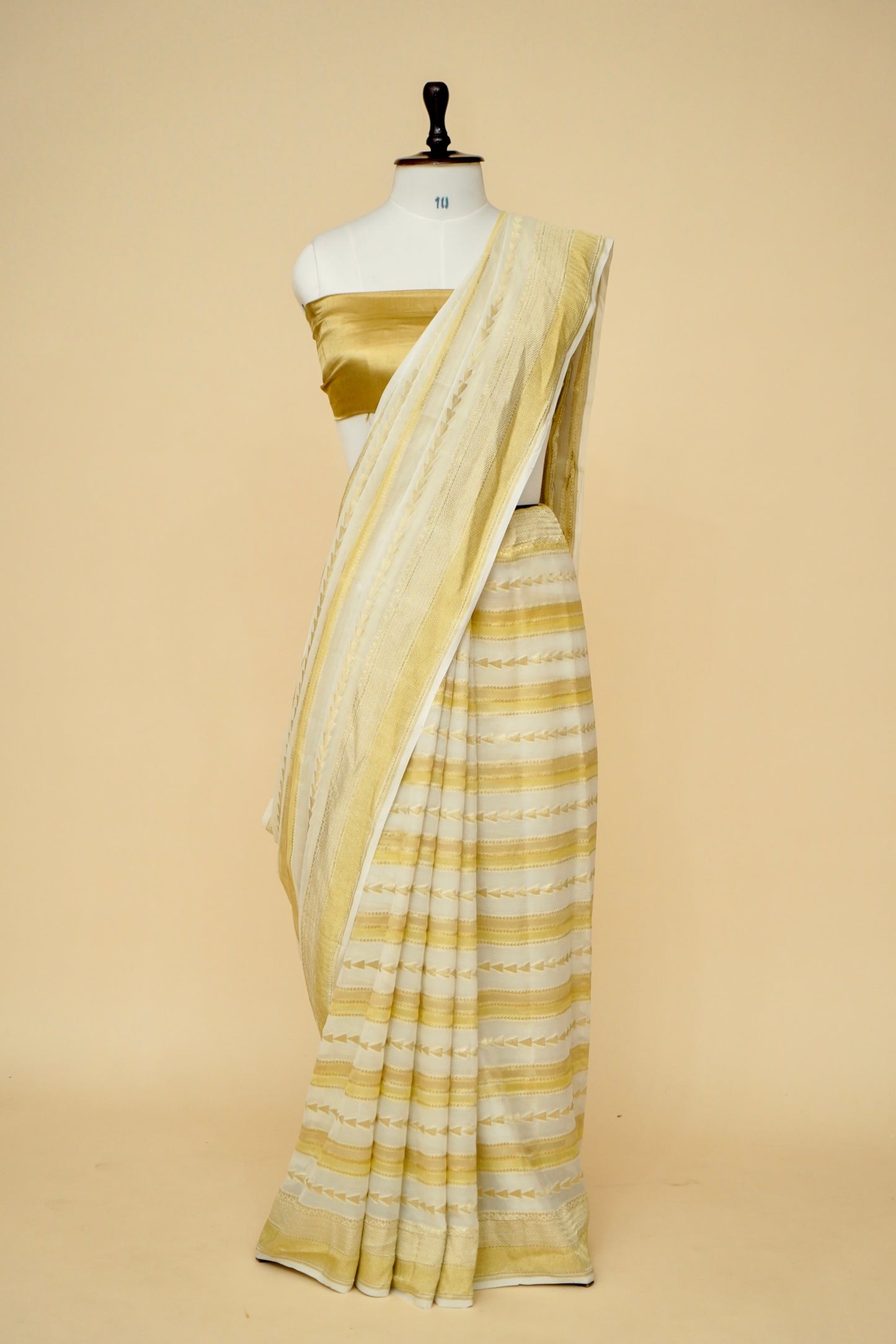 Pure Banarasi Khaddi Georgette Saree with Designer Rangkat Pattern