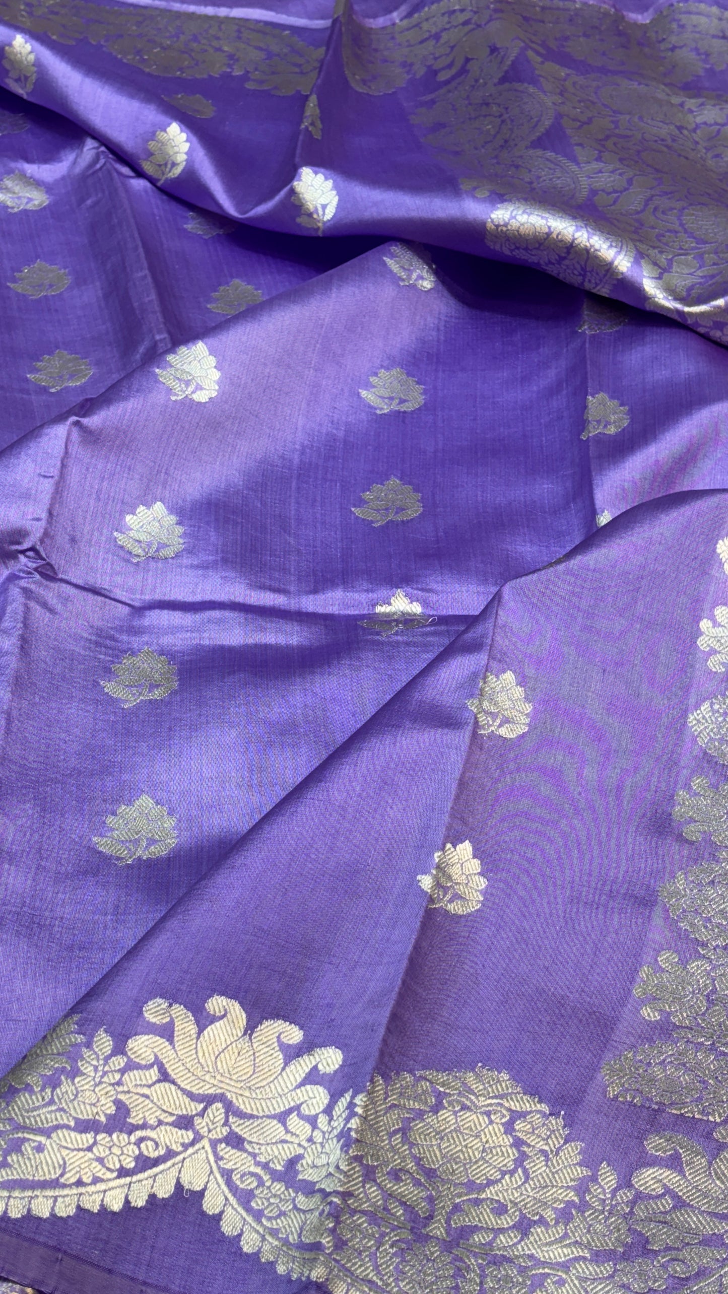 Purple Raw Mango Silk Saree