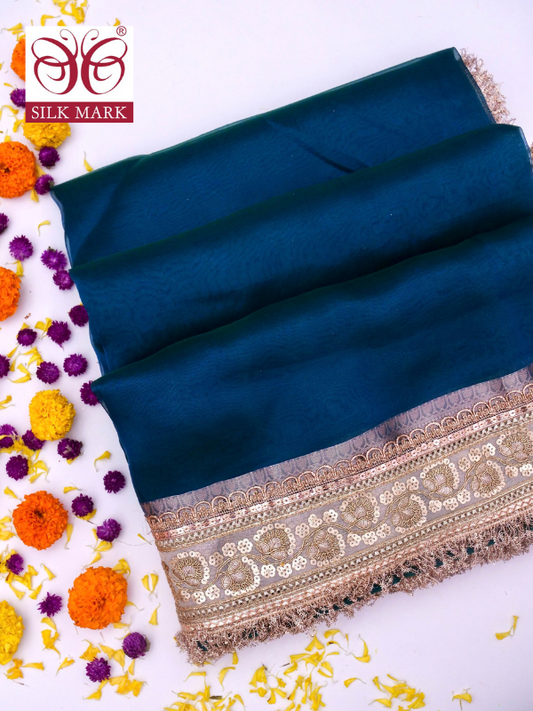 Banarasi Pure Tissue Silk Saree with Brocade Blouse By Kalakari