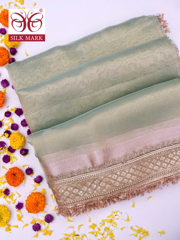 Banarasi Pure Tissue Silk Saree with Brocade Blouse By Kalakari