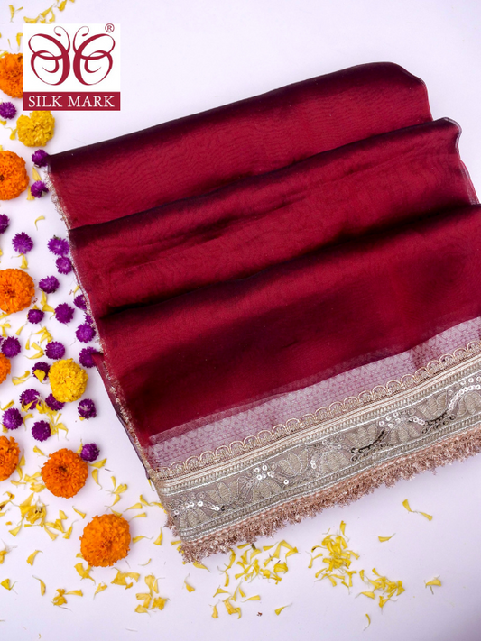 Banarasi Pure Tissue Silk Saree with Brocade Blouse By Kalakari