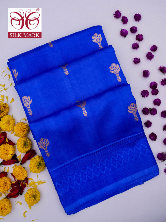 Pure Banarasi R Mango Katan Silk Saree with Full Kadhwa Buti By Kalakari