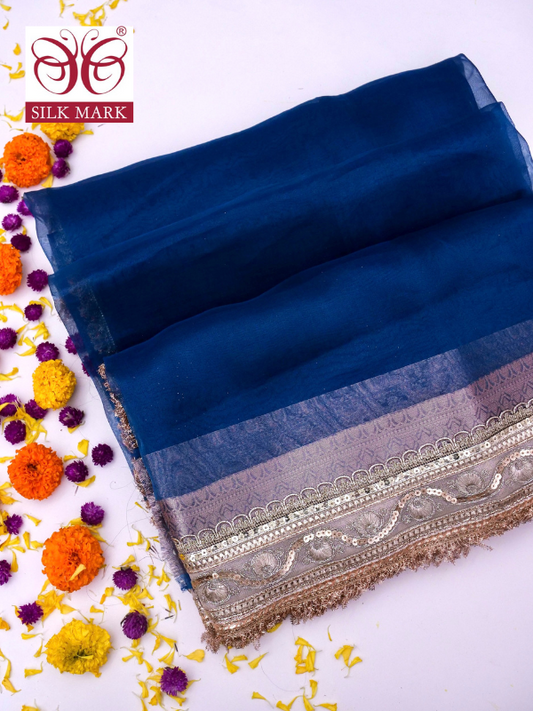 Banarasi Pure Tissue Silk Saree with Brocade Blouse By Kalakari