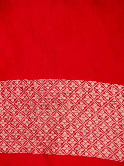 Pure Red Banarasi R Mango Katan Silk Saree in Full Kadhwa Buti Work | Silk Mark Certified