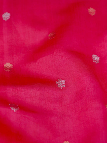 Pure Pink Banarasi R Mango Katan Silk Saree in Full Kadhwa Buti Work | Silk Mark Certified