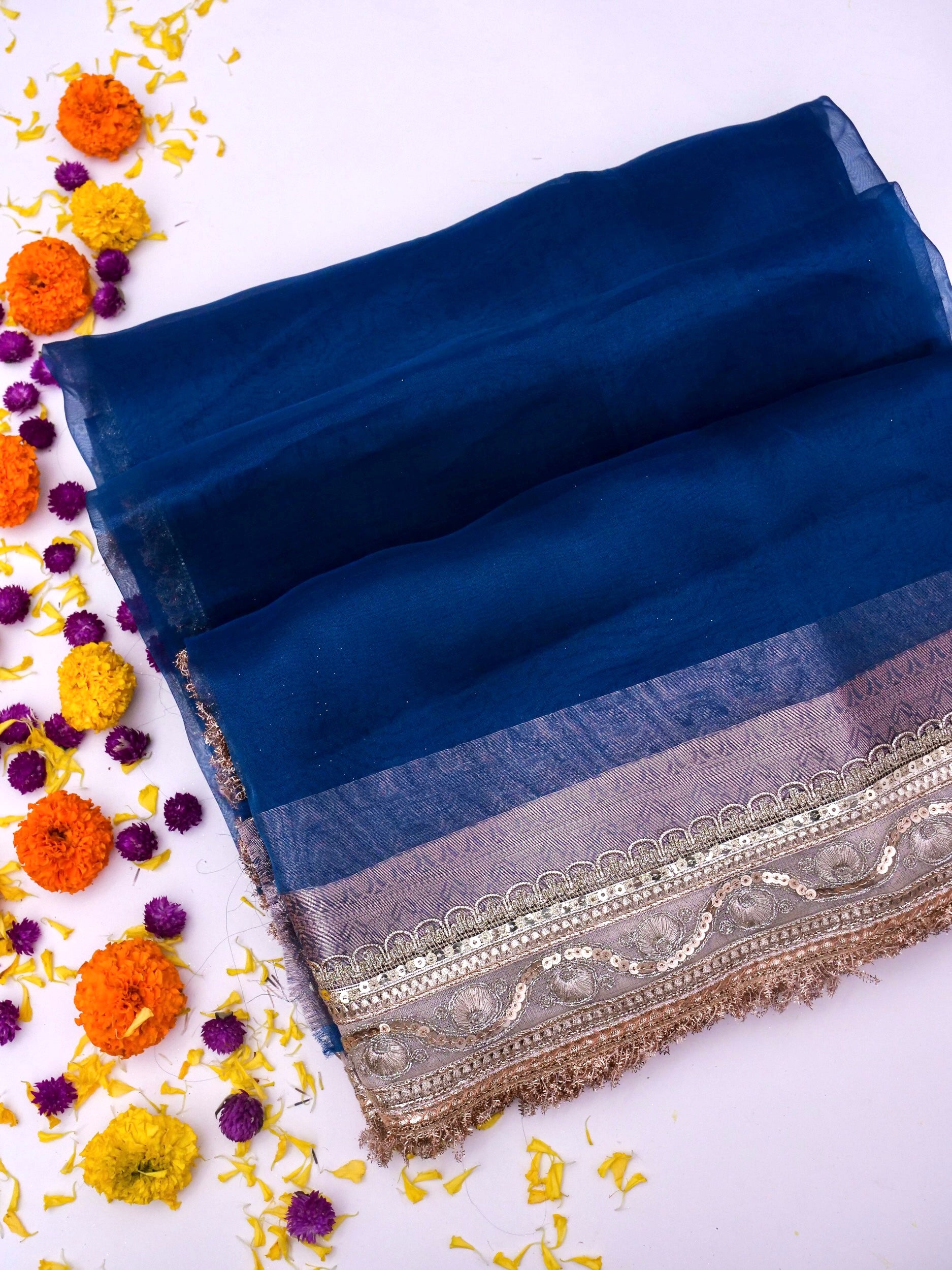 Banarasi Pure Tissue Silk Saree with Brocade Blouse By Kalakari