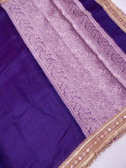 Banarasi Pure Tissue Silk Saree with Brocade Blouse