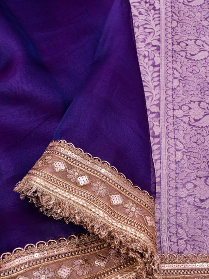 Banarasi Pure Tissue Silk Saree with Brocade Blouse