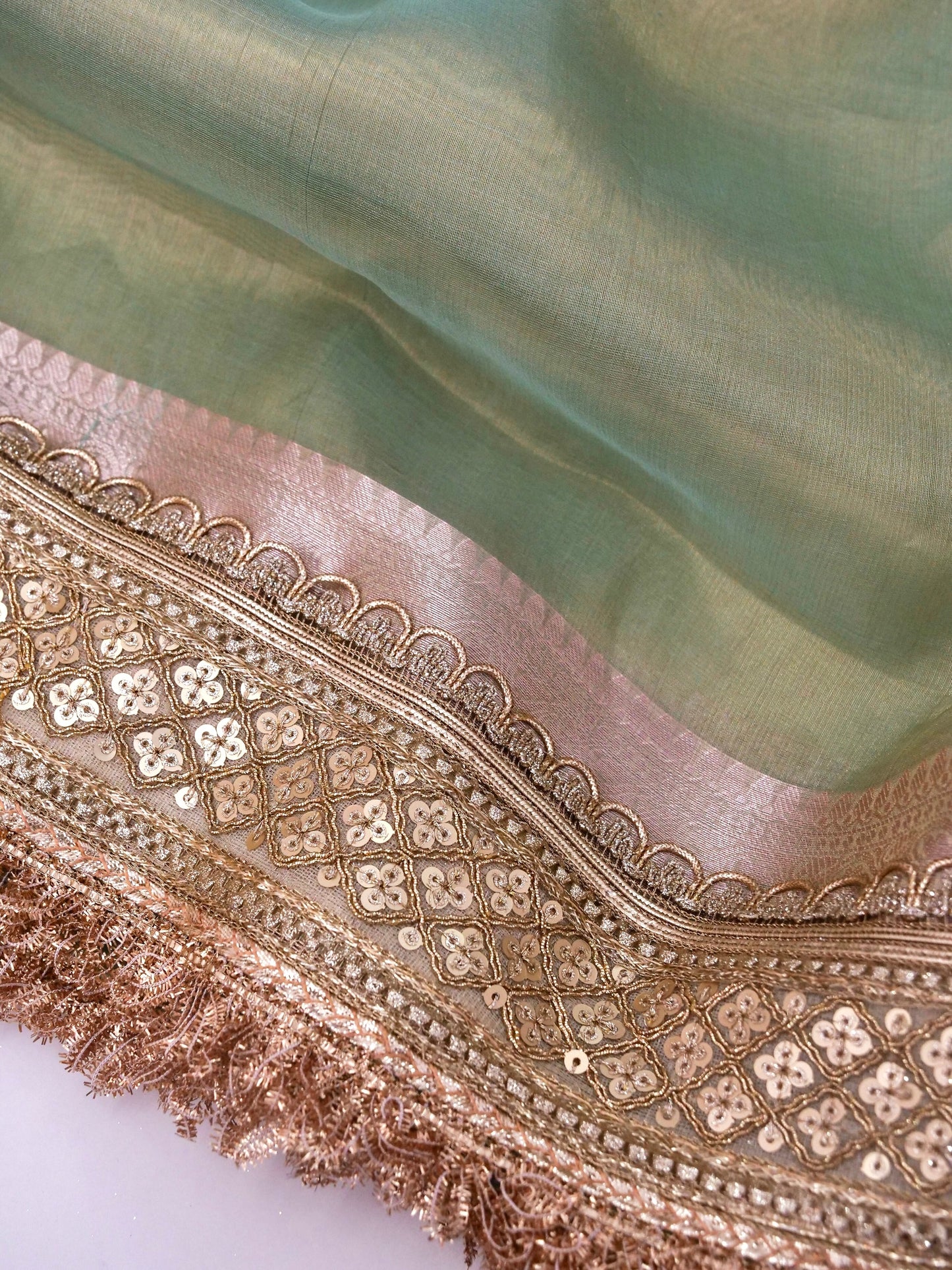 Designer Border Banarasi Soft Pure Tissue Silk Plain Saree with Brocade Blouse